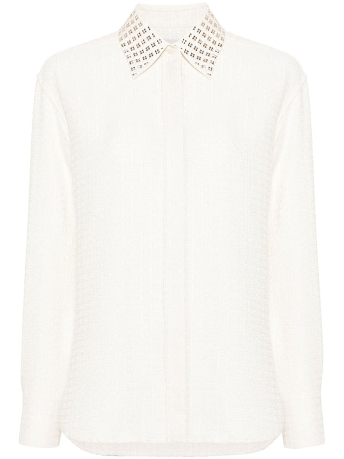 Golden Goose Rhinestone-Embellished 3D-Check Shirt