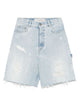 Golden Goose Cloud Blue Cotton Shorts