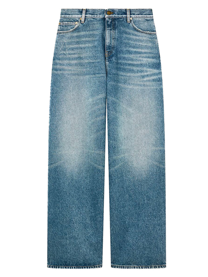 Golden Goose Blue Washed Wideleg Jeans