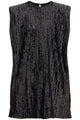 Golden Goose Journey W`S Sleeveless Tee Dress With Shoulderpads Full Paillettes