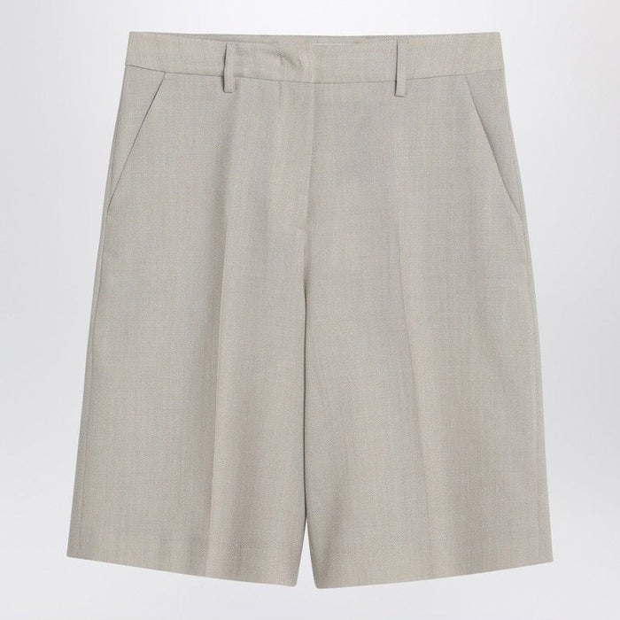 Golden Goose  Beige Mélange Wool-Blend Bermuda
