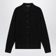 Dolce & Gabbana Longsleeve Openwork Rib Knit Cotton Shirt In Black
