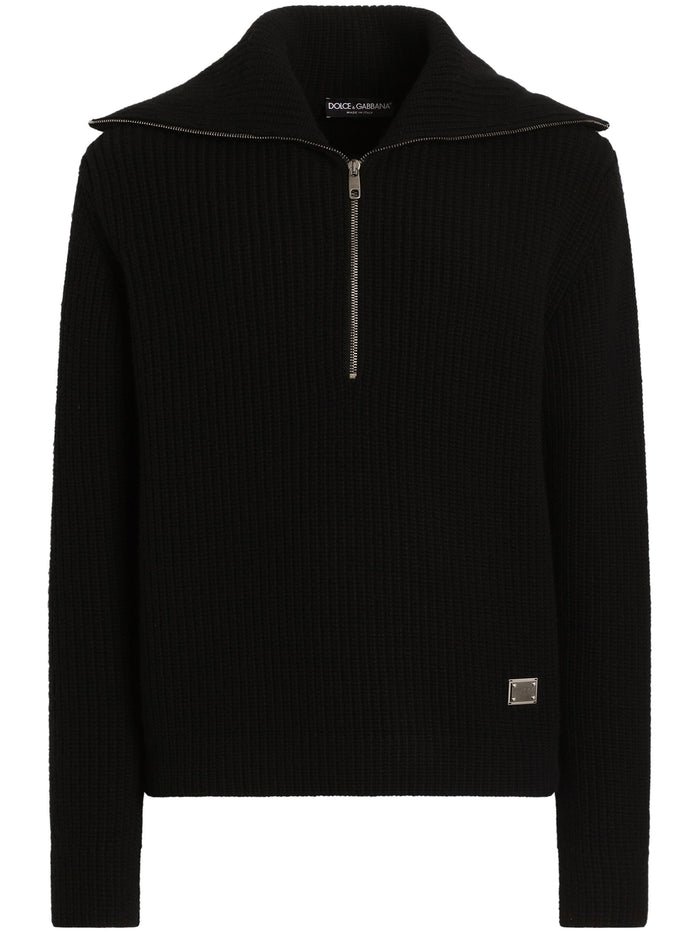 Dolce & Gabbana Black Wool Cardigan