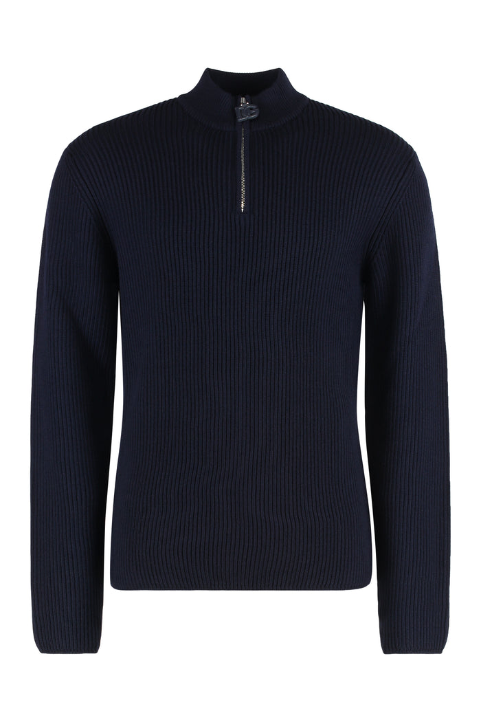 Dolce & Gabbana Blue Wool Lupetto Knitted Sweater