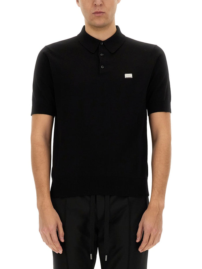 Dolce & Gabbana Plaque Logo Polo Shirt