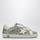 Golden Goose Old School Sneaker In Platinum/Cream Glitter