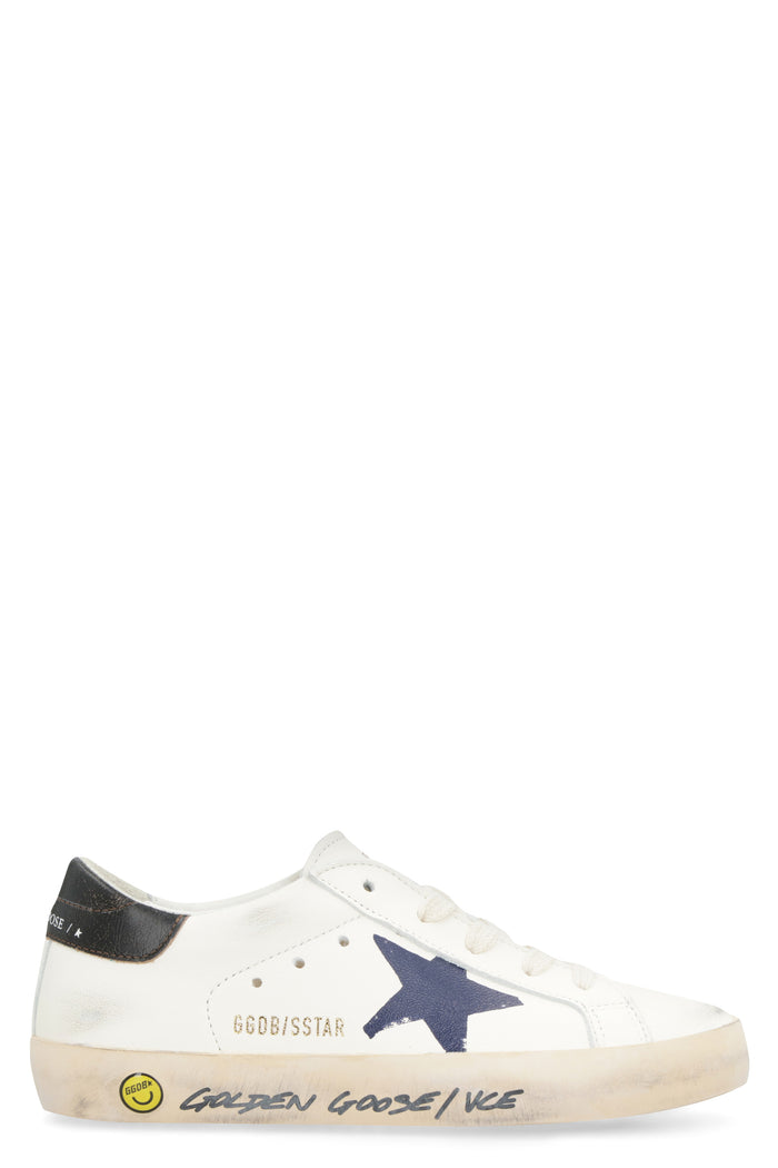 Golden Goose Kids Super-Star Leather Low-Top Sneakers