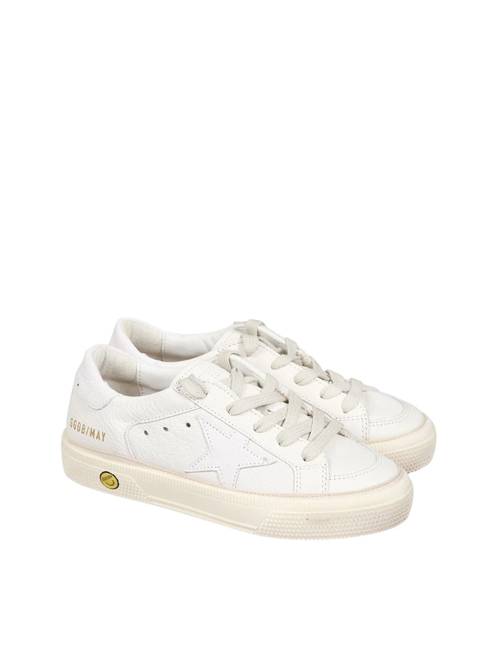 Golden Goose Kids "May" Nappa Upper Suede Star And Heel
