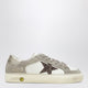 Golden Goose White/Taupe May Sneakers With Glitter Star