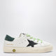 Golden Goose May Sneakers In White/Black/Green Leather