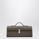 Savette Slim Symmetry Pouch In Brown Calf Leather