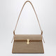 Savette Symmetry Crossbody Bag In Canvas And Light Brown Leather