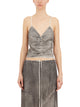 Andrea Ya'aqov Tank Top In Cupro Degrade'