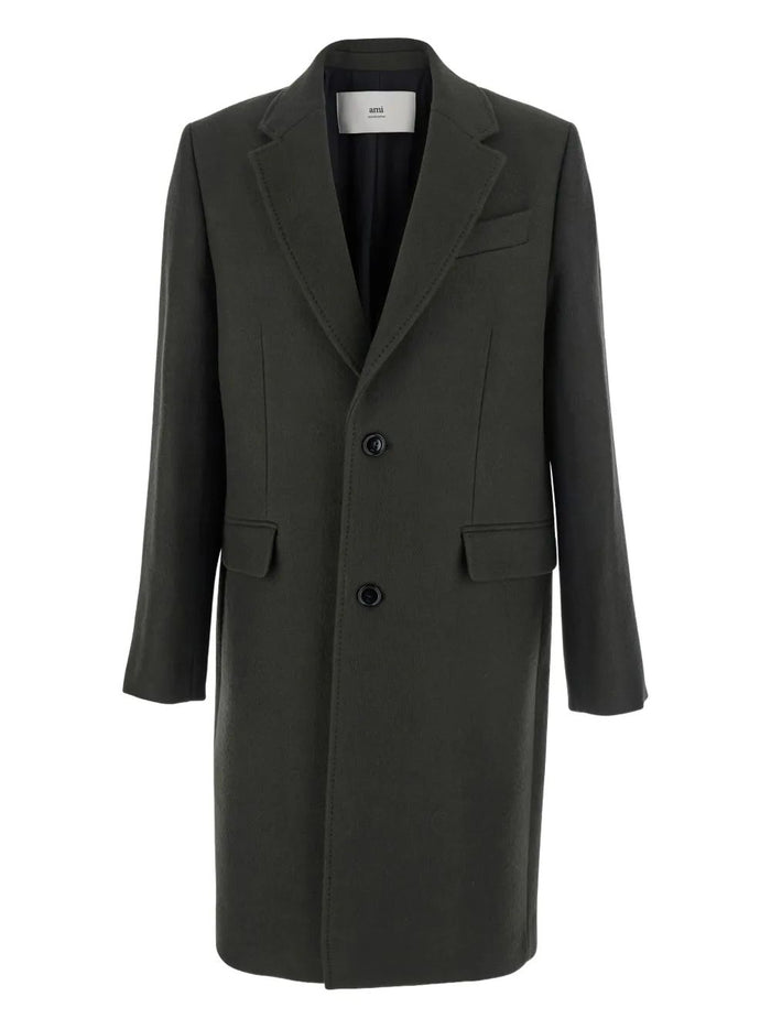 Ami Paris Single Breasted Coat
