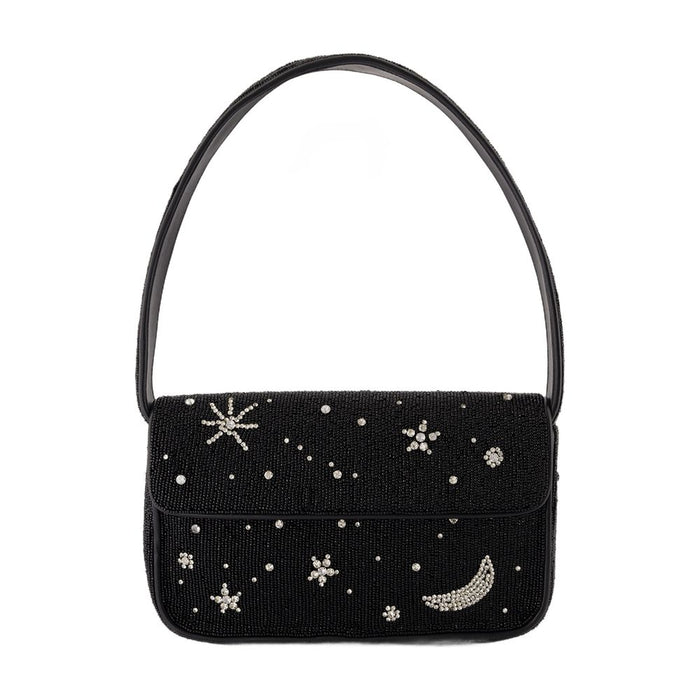 Staud Blue Glass Beaded Bag