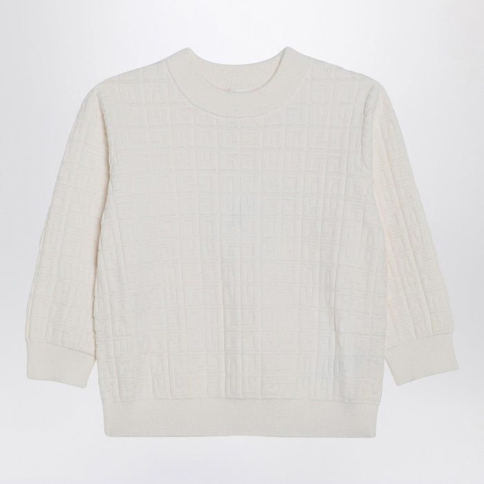 Givenchy White Jumper With 4G Inlay