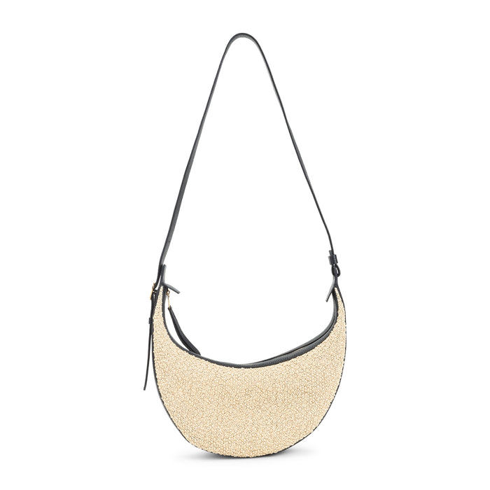 Khaite Beige Augustina Small Raffia Shoulder Bag