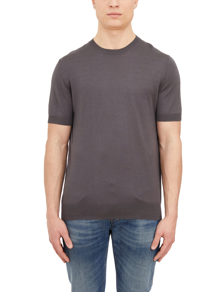 Paolo Pecora T-Shirt In Maglia Di Seta E Cotone