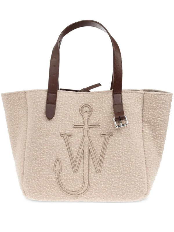 Jw Anderson Beige Fabric Belt Shopping Bag