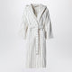 Tekla Hooded Organic Cotton Bathrobe In Racing Green Stripes