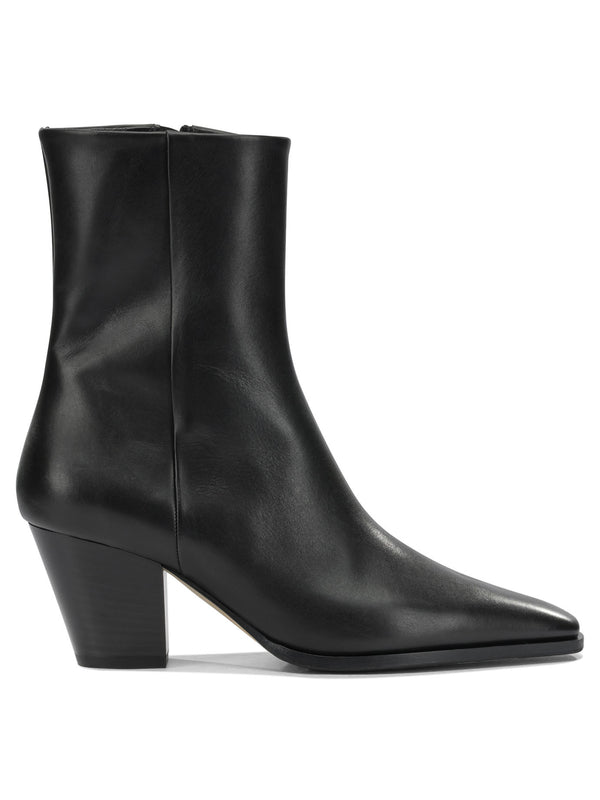 Aeyde Hedvig Black Leather Leather Rubber Boots