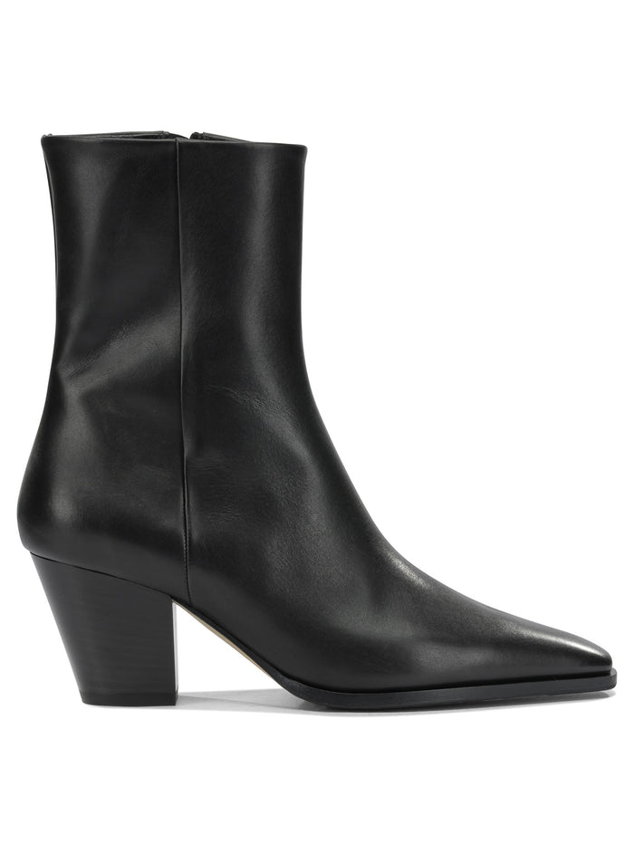 Aeyde Hedvig Black Leather Leather Rubber Boots