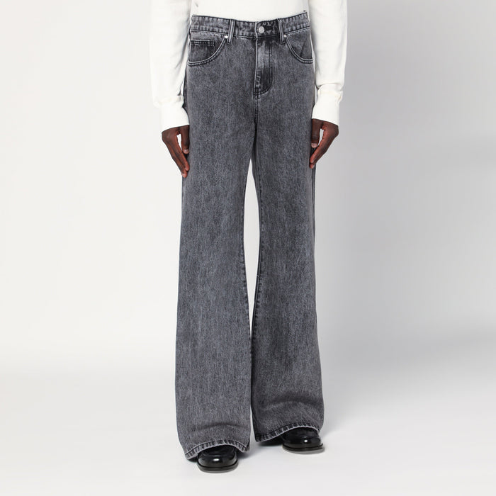 Basketcase Gallery Wide-Leg Jeans In Vintage Black Denim