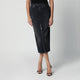 Haikure Washed Black Denim Skirt With Front Zip