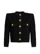 Balmain Black Viscose Polyamide Elastane Sweater
