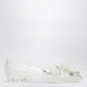 Heavenly Jelly Transparent Lily Ballet Flats In Pvc With Beaded Flowers