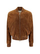Ami Paris Suede Leather Zipped Jacket