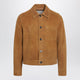 Ami Paris Ami De Coeur Caramel-Colored Suede Jacket