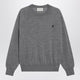 Ami Paris Grey Wool Ami De Coeur Sweater
