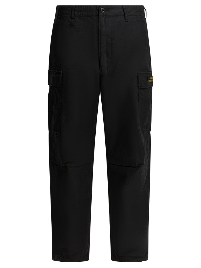 Human Made Black Cotton Trousers