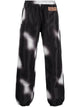 Heron Preston Black White Gradient Track Pants.