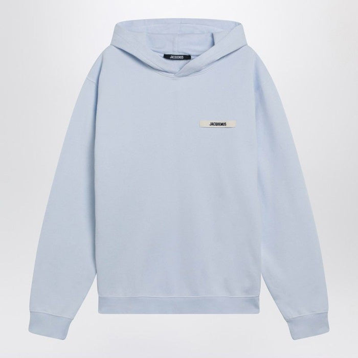 Jacquemus Light Blue Sweatshirt With Grosgrain Logo