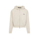 Jacquemus Beige Zipup Sweatshirt With Grosgrain Logo