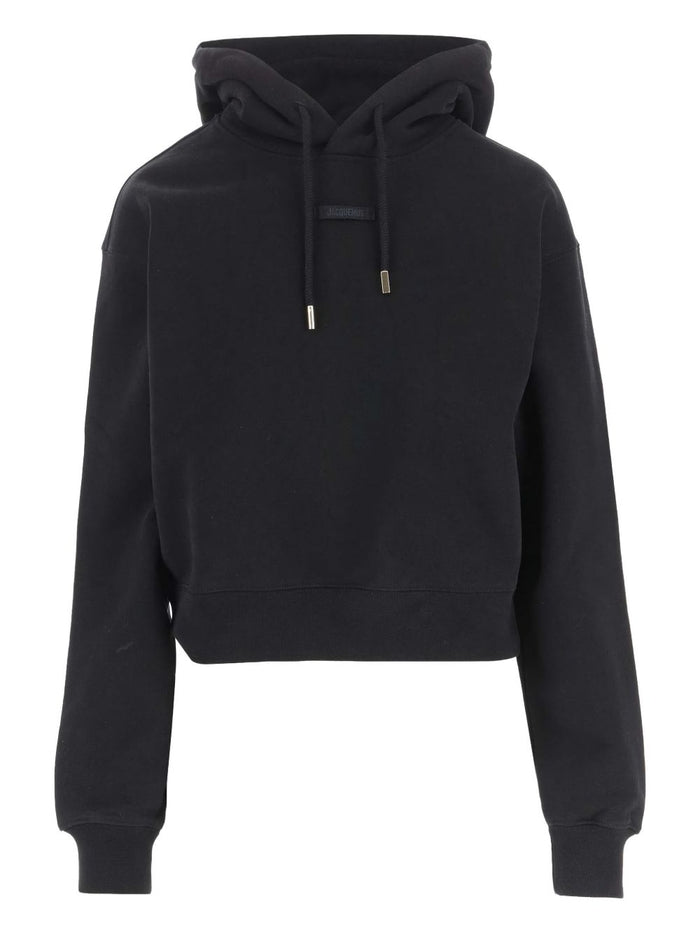 Jacquemus Black Hoodie With Logo