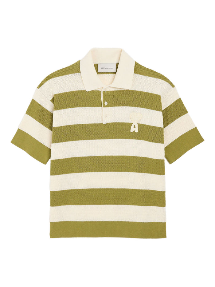 Ami Paris Cotton Short Sleeves Polo Adc
