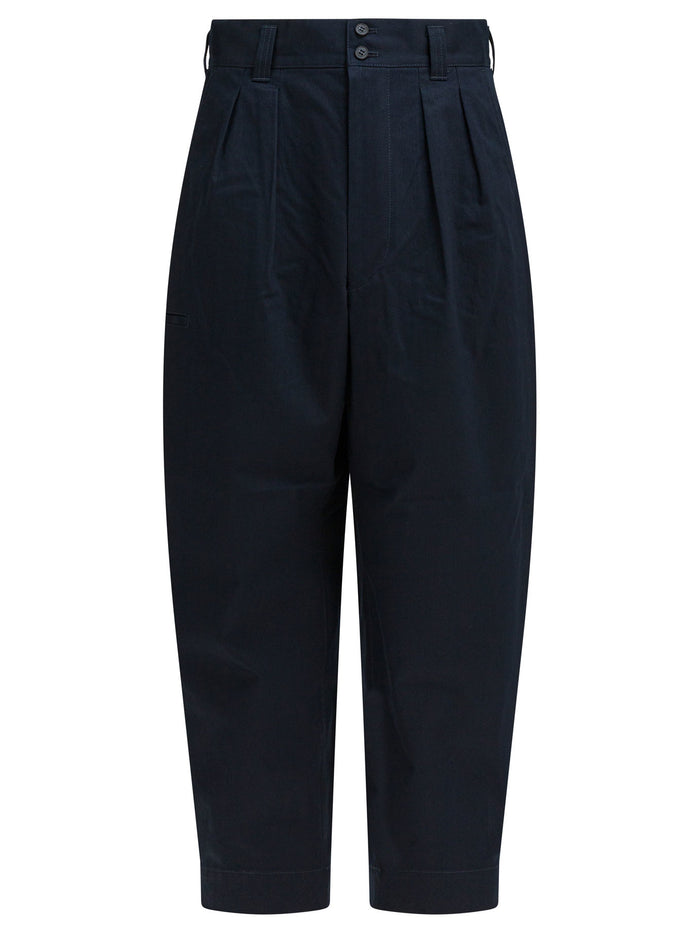 Comme Des Garçons Homme Plus Navy Cotton Trousers