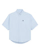 Ami Paris Light Blue Boxy Short Sleeve Cotton Shirt