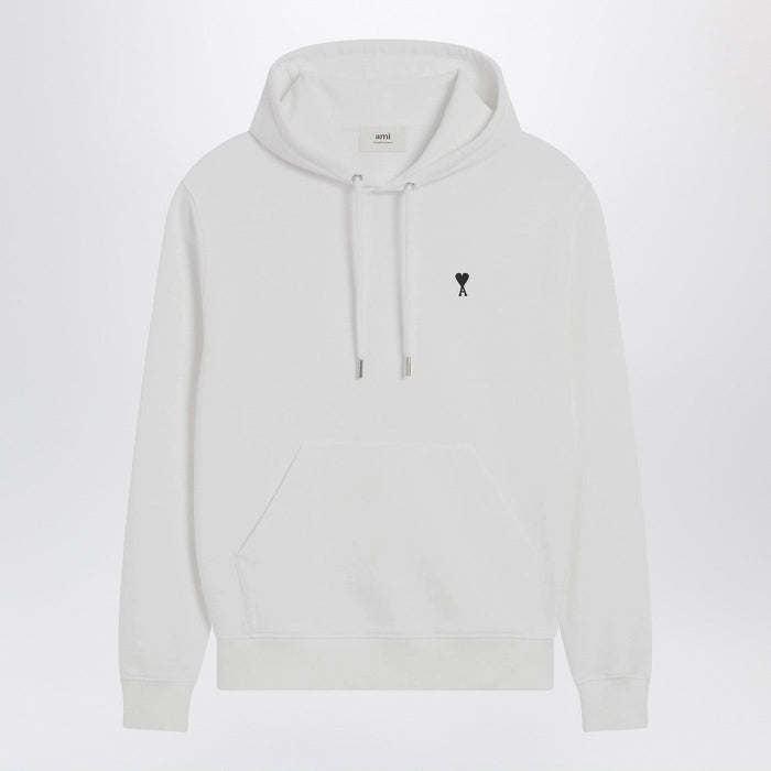 Ami Paris White Ami De Coeur Hooded Sweatshirt