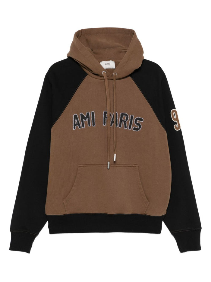 Ami Paris Brown Cotton Sweatshirt