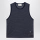 Ami Paris Striped Tank Top Ink/White With Logo