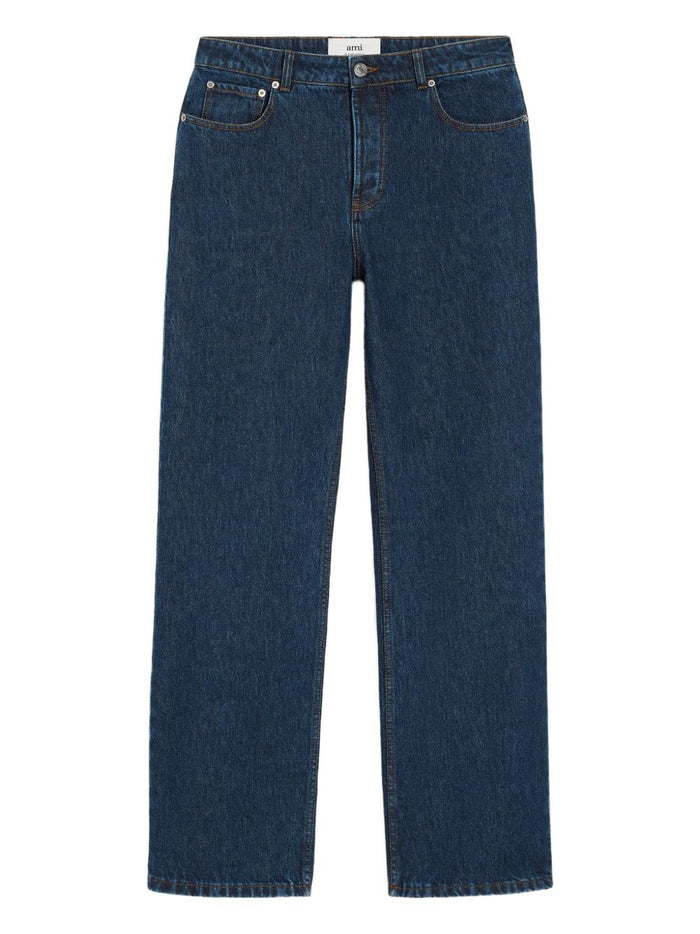 Ami Paris Wide Leg Denim Jeans