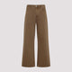 Ami Paris Hazelnut Brown Cotton Large Fit Jeans