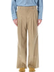 Ami Paris Ami Paris Low-Rise Wide Cotton Trousers