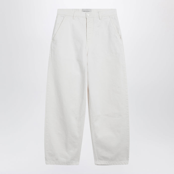 Ami Paris Cream White Denim Trousers