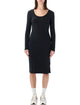 Nike Nike Ribbed Fitted Midi Dress