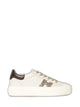 Hogan Hogan Crosswind Nappa Leather And Suede Sneakers With Glitter H Detail